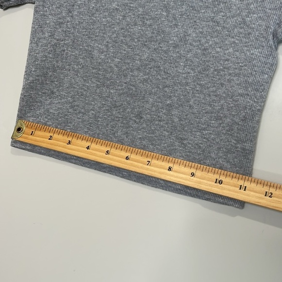 Streetwear Society Fitted Crop Grey T-Shirt Short Sleeve Micro Ribbed Stretch S - Picture 8 of 10